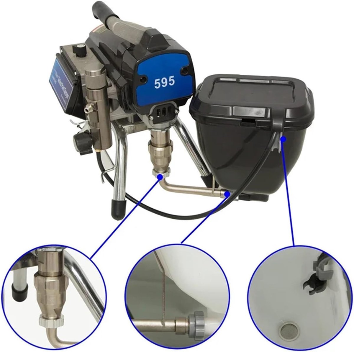 Verfspuit Hopper - Airless Spuitmachine - Kleine Klussen - 6L Capaciteit - 50 Gram