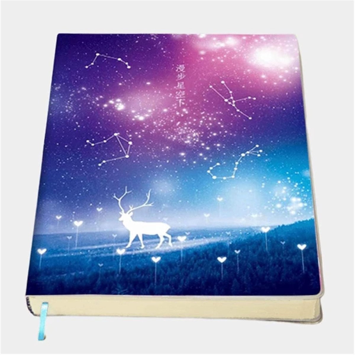 Notitieboek Agenda - Dagboek Planner - Schrijven Noteren Plannen - Transparante Matte Hoes - Formaat A4 - Fris Handgeschilderd