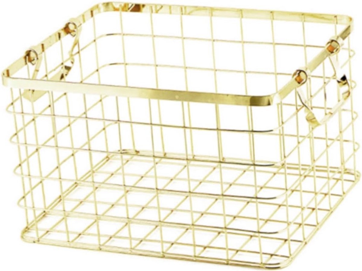Opbergmand Huishoudelijk - Wasmand Diversen - Thuis Kantoor - Moderne Stijl - Goud