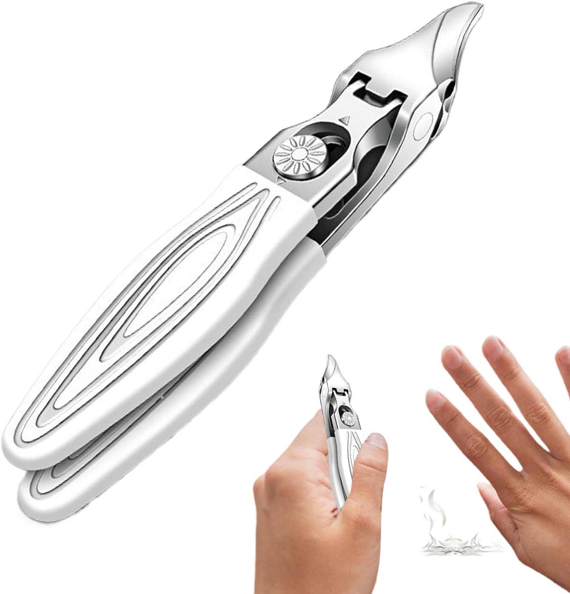 Nagelknipper Met Punten - Nagelvijl Tool - Precisie Knippen - Anti Spat Functie - 10x2cm