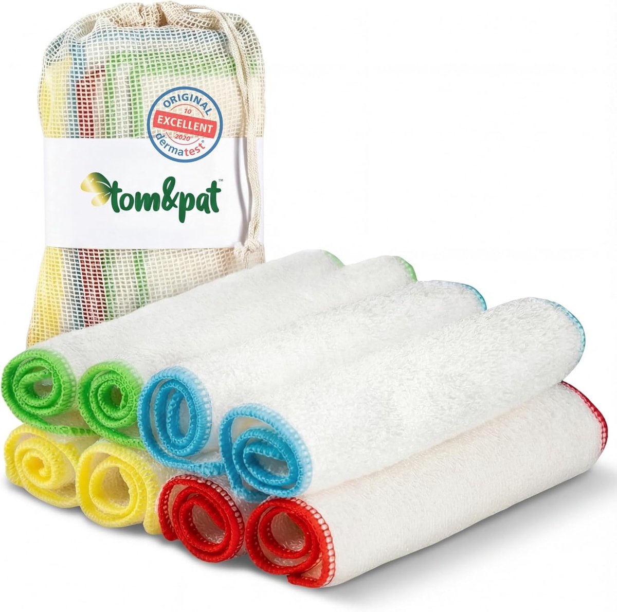 Bamboe Doeken - Afwas Doeken - Keuken Reinigen - Zonder Microplastic - 8 Stuks - Vier Kleuren