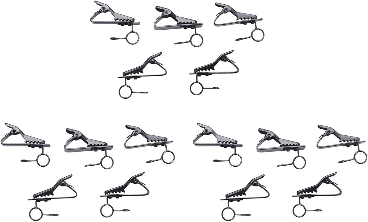 Microfoon Clips - Klemhouders - Kleding Bevestigen - Compact Ontwerp - 7.5mm Opening - Zwart
