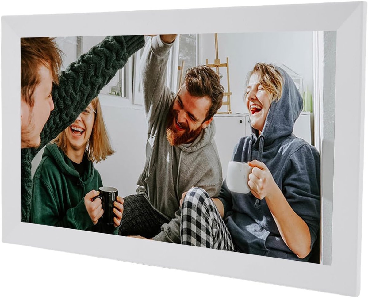 Digitale Fotolijst - Smart Cloud Frame - Foto's Delen - FHD Touchscreen - 156 Inch - Wit