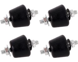 Schokdempers Airco - Rubberen Dempers - Trillingen Dempen - Uv-bestendig Rubber - 4 Stuks - Zwart