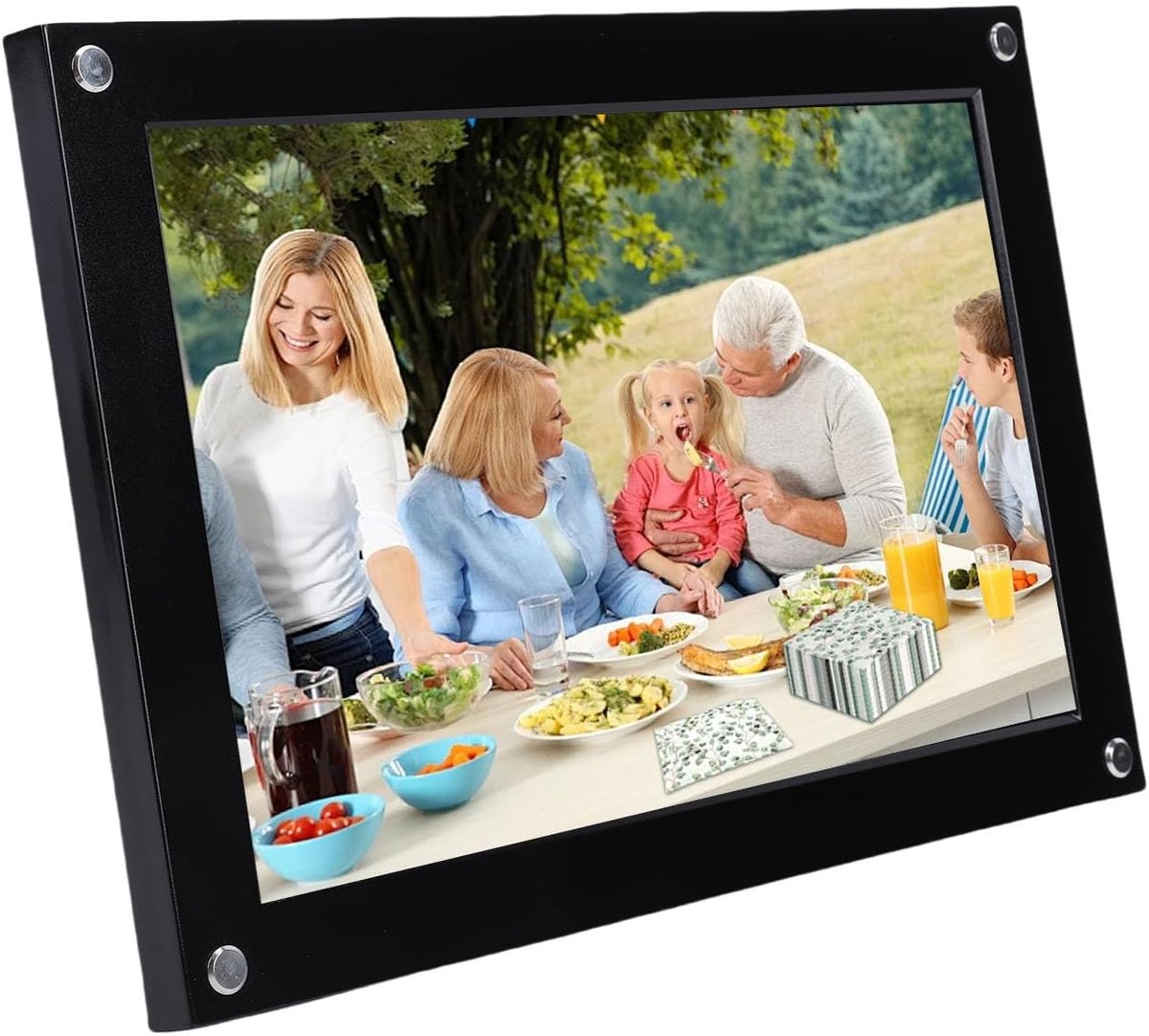 Digitale Fotolijst - WiFi Scherm - Herinneringen Tonen - Automatisch Roterend - 10.1 Inch - Zwart