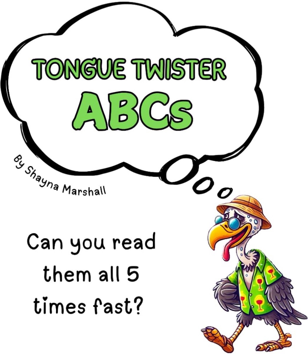 Tongue Twister ABCs - Alfabet Rijmpjes - Vroege Taalontwikkeling - 53 Grappige Pagina's - 20x20x0.3 cm