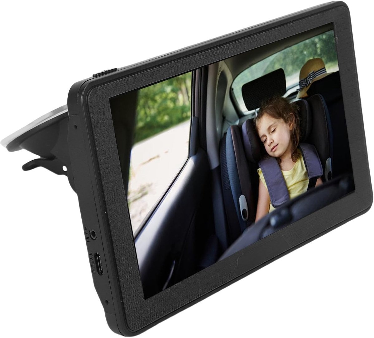 Baby Autocamera Kit - Dubbele babyfoon monitor - Veilig rijden - 7 Inch HD gesplitst scherm - 360 graden draaibaar