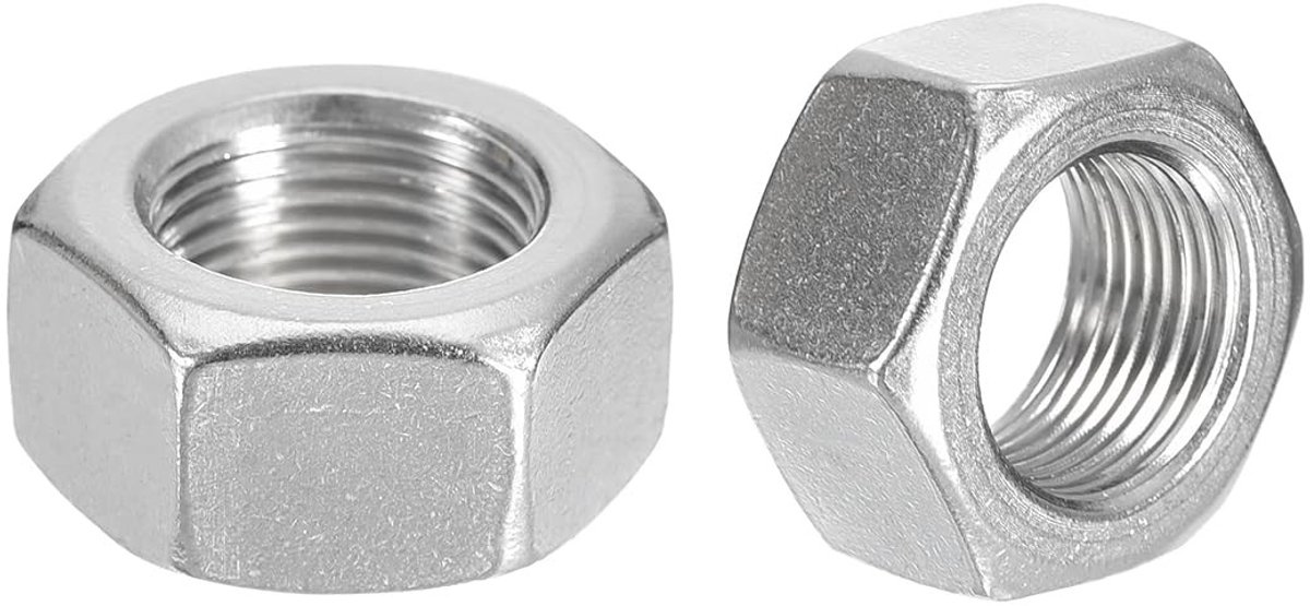 Allecto - Zeskantmoeren - Roestvrij Staal - Fijne Draad - Reparatie Machines - Zilver - M6 x 0.75mm - 50 Stuks - METALLIXITY - DIY