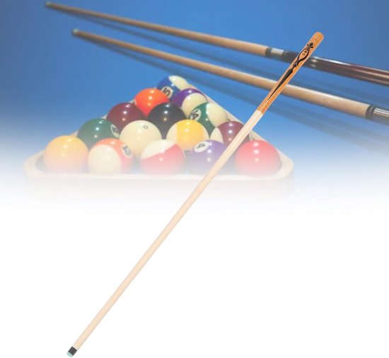 Korte Poolkeu - Biljartkeu Split - Precisie Spel - Esdoornhout Constructie - 1.05 Meter — afbeelding 3
