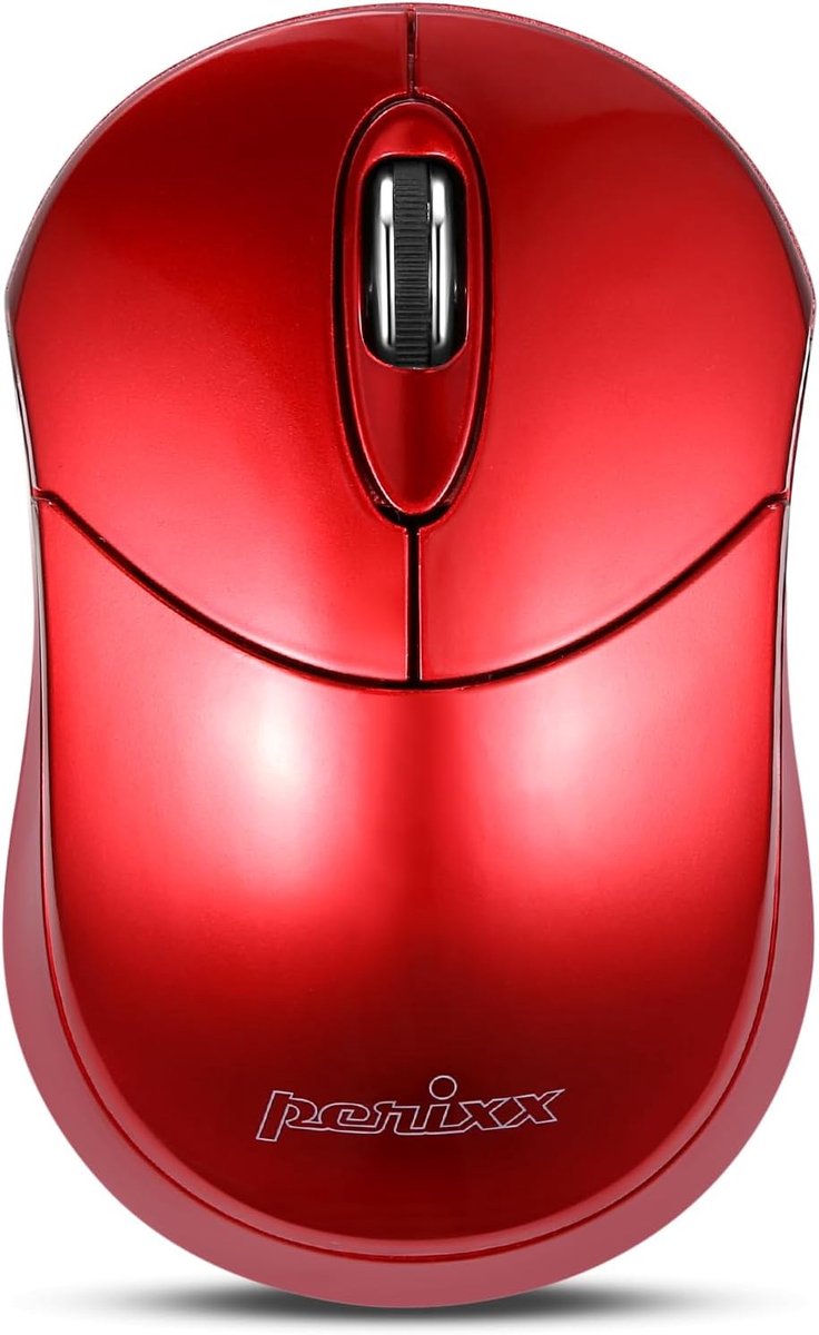 Draadloze Muis - Compacte Muis - Mobiel Werken - Bluetooth Connectie - 9.8 x 6.1 cm - Rood