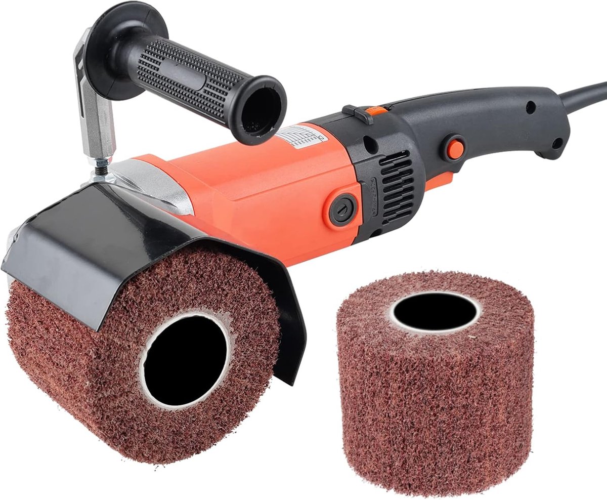 Satijnmachine - Draadtrekker - Oppervlakken Bewerken - Instelbare Snelheid - 100mm Rolbreedte - Rood
