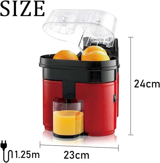 Elektrische Citruspers - Sapcentrifuge Machine - Verse Sappen Maken - Dubbele Perskop - 90W Vermogen — afbeelding 4