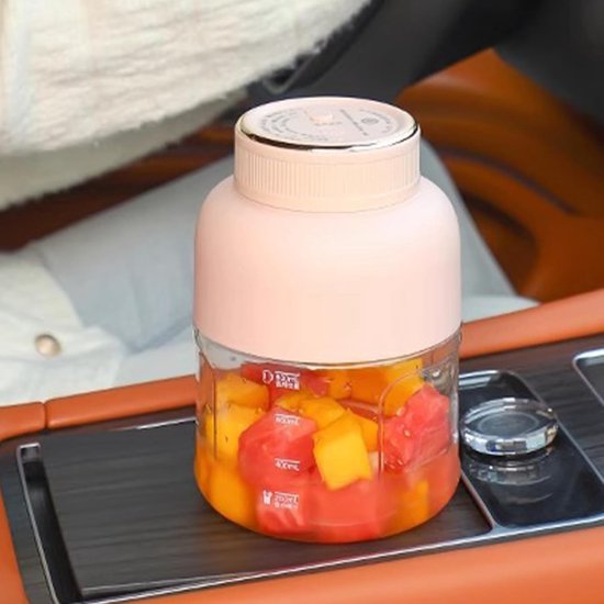 Draagbare Blender - Persoonlijke Mixer - Gezonde Drankjes Maken - Oplaadbaar Draadloos - 12 x 12 x 24 cm - Roze — afbeelding 2