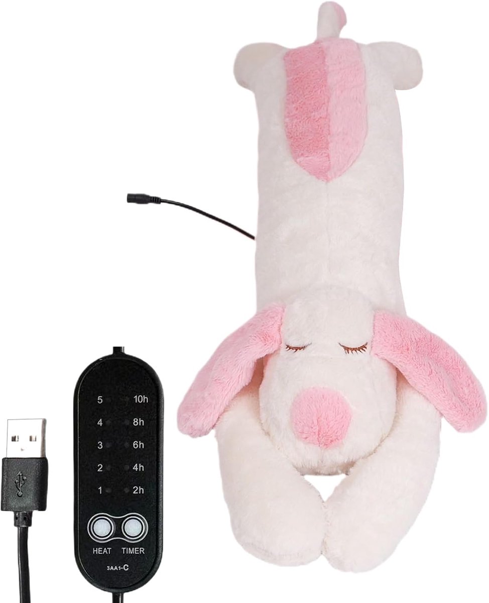 Verwarmd Speelgoed - Knuffel Hond - Warmte Therapie - Automatische Uitschakeling - 60 x 16 cm