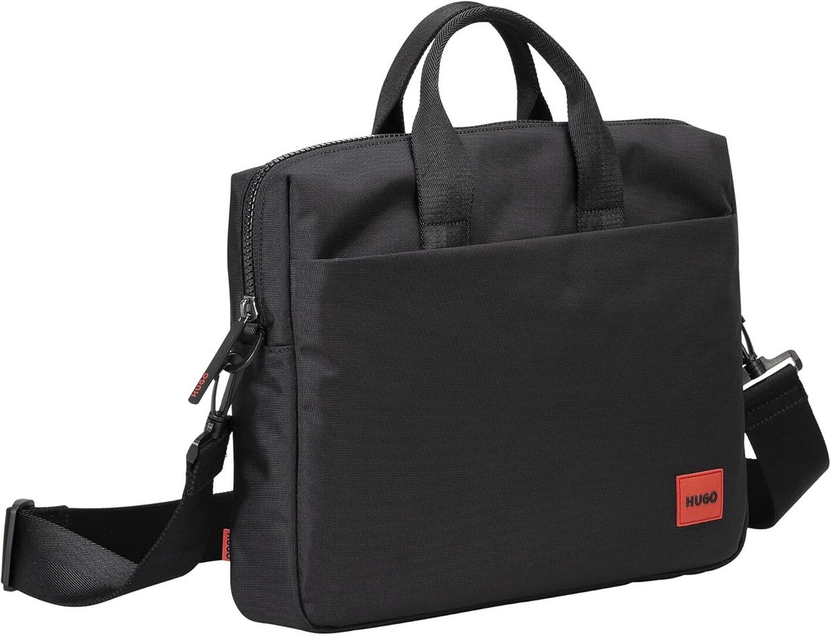 Zakelijke Tas - Laptoptas Documenten - Kantoor Werk - Gepolsterd Laptopvak - 37x4.5x28 cm - Zwart
