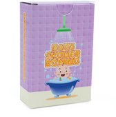Babyshowerspel - Babyshowerdomino - kaartspel met vragen en opdrachten - cadeau uitpakspel
