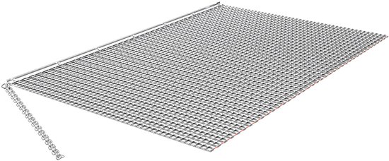 VEVOR Getrokken Eg, 201x122 Cm, Weide-Eg, Akker-Eg Van Gegalvaniseerd Staal met Sleepketting, Aanbouwdeel voor ATV's, UTV's en Tractoren voor Het Egaliseren Van Grindwegen, Paden en Velden van VEVOR — afbeelding 2