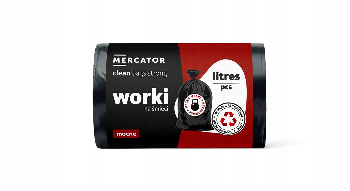 Mercator Medical - Afvalzakken - 35L - Zwart - Sterk - Perforatie