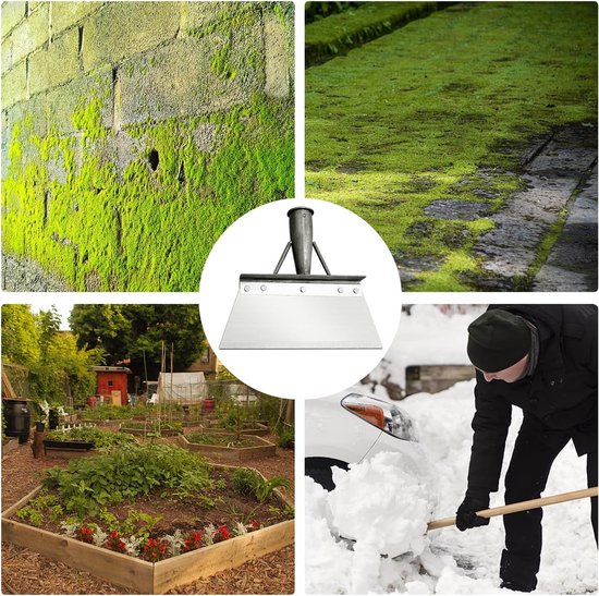 Tuinreinigingsschep met handschoenen - Onkruidgereedschap voor tuinieren - Multifunctioneel gereedschap - Reinigingsschep tegen onkruid en mos van Merkloos	 — afbeelding 4