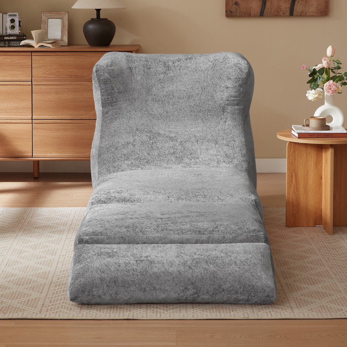 Design Fauteuil Converteerbaar Naar Ligstoel Met Unieke Vorm - Voor Woonkamer En Slaapkamer