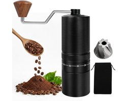 Handmatige Koffiemolen Met 60 Instelbare Maalgraad - Draagbare Koffiemolen Met RVS Conisch Maalwerk En 28g Capaciteit - Volledig Aluminium Handmolen Voor Espresso Pour Over French Press En Reizen