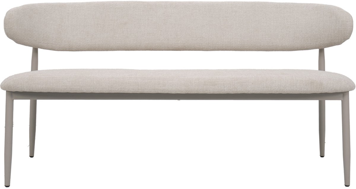 Giga Meubel Eetkamerbank Alexia - Beige/Beige - 180x55x77cm