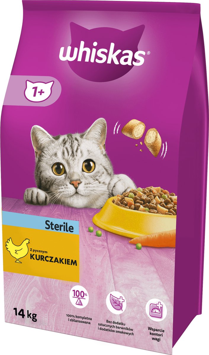 Whiskas Whiskas - Steriliseren Droogvoer - Kurkuma - 14kg