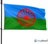 VlagDirect - Zigeuner vlag - Roma vlag - 150 x 225 cm - XL vlag.