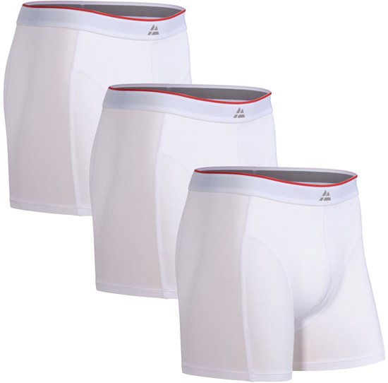 DANISH ENDURANCE Boxers Bamboe Viscose Sous-vêtements pour hommes - confort de port ultime - Pack de 3 - Wit - Taille XL