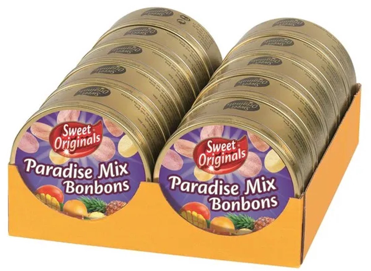 Paradise fruitmix bonbons blikje 200 gr