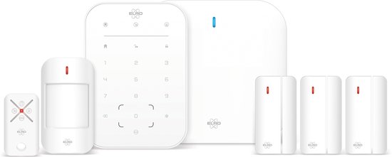 ELRO AS98S Home2 Slim Draadloos Alarmsysteem – Wifi – GSM Functie – Als Beste Getest – Met Basisstation, Controlepaneel, Bewegingsmelder, 3x Deur/Raam Contact en Afstandsbediening