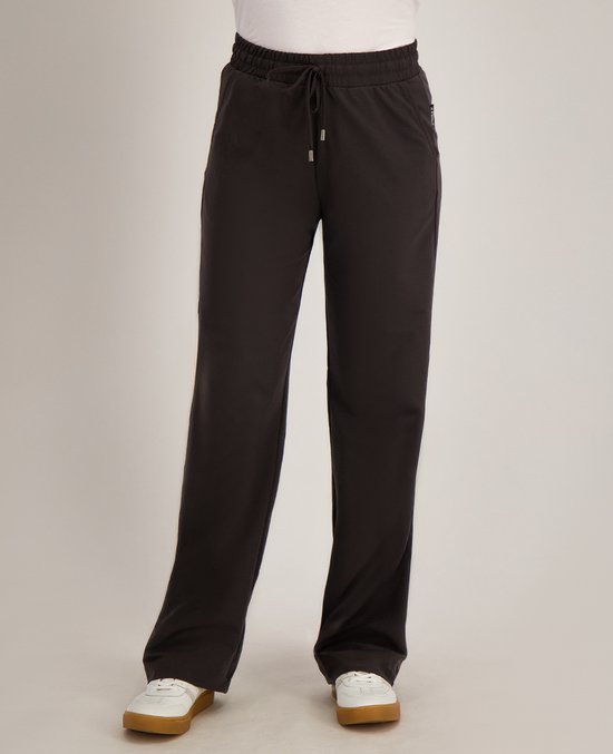 Je m'appelle Travelstof Dames Broek Straight fit Met stretch - Bruin - Maat S