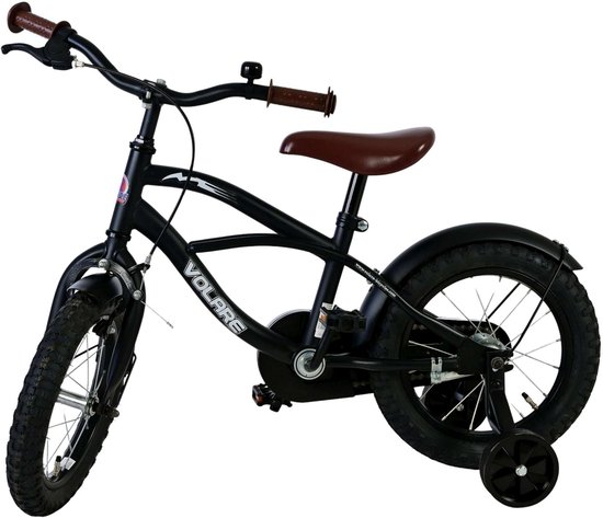 Volare Black Cruiser Kinderfiets - Jongens - 14 inch - Zwart - 95% afgemonteerd van Volare — afbeelding 3