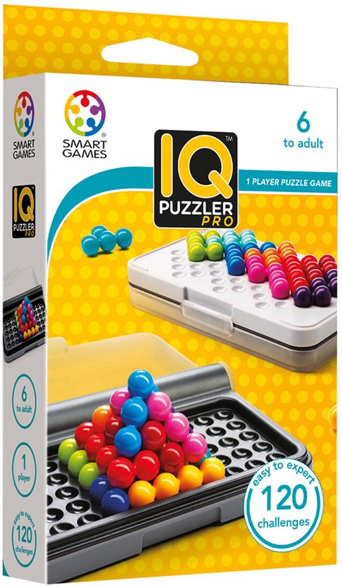 SmartGames IQ Puzzler Pro - Logisch Denkspel & Reispuzzel - 120 Opdrachten in 2D en 3D - Educatief Solospel voor Kinderen en Volwassenen - Vanaf 6 Jaar