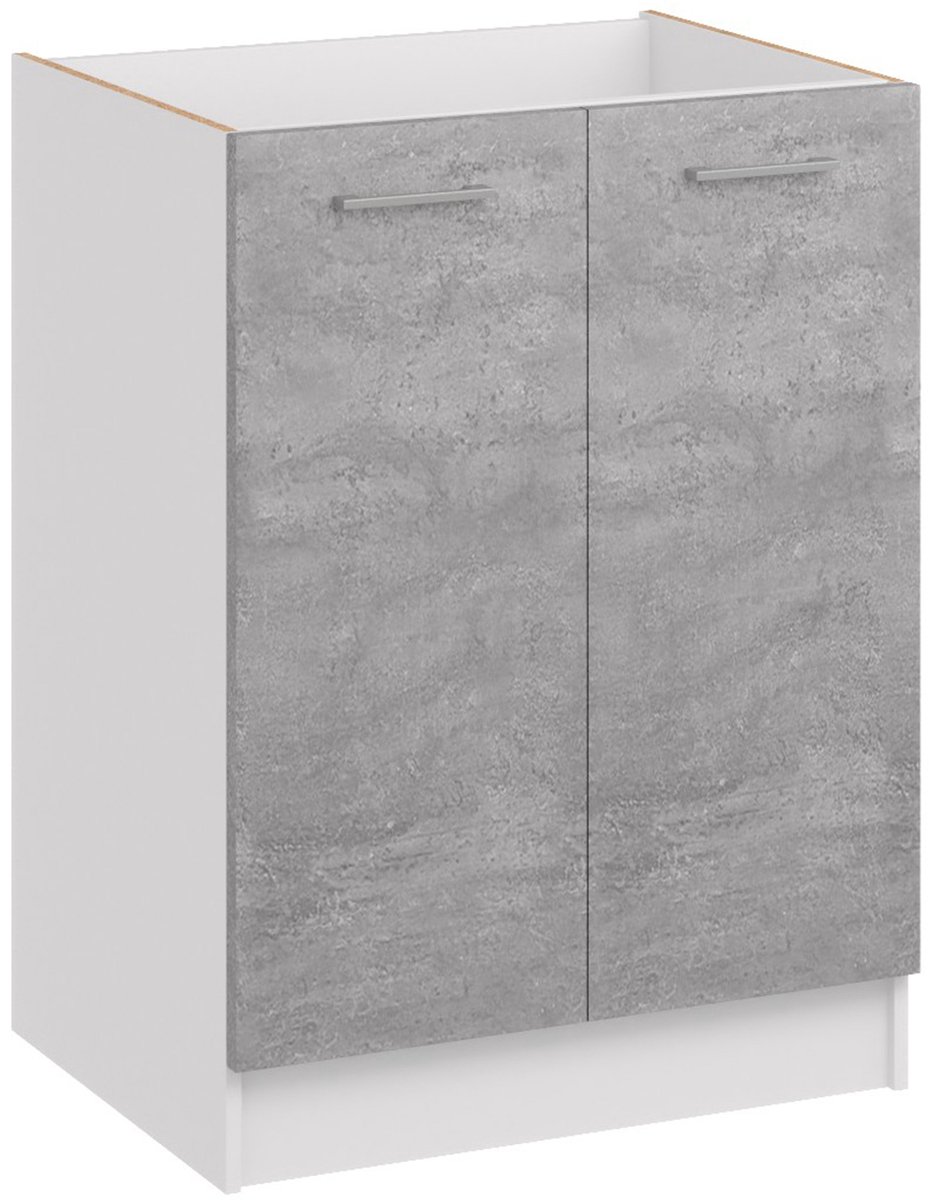 ROE Furniture D60 Serie - Keukenkast - 60cm - Betonkleur - Met Drzwiczkjes