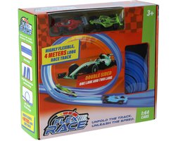 Flexibele Racebaan Kinderen - Speelgoed - Racebaan Flexibel inclusief 2 race auto's - 4 meter