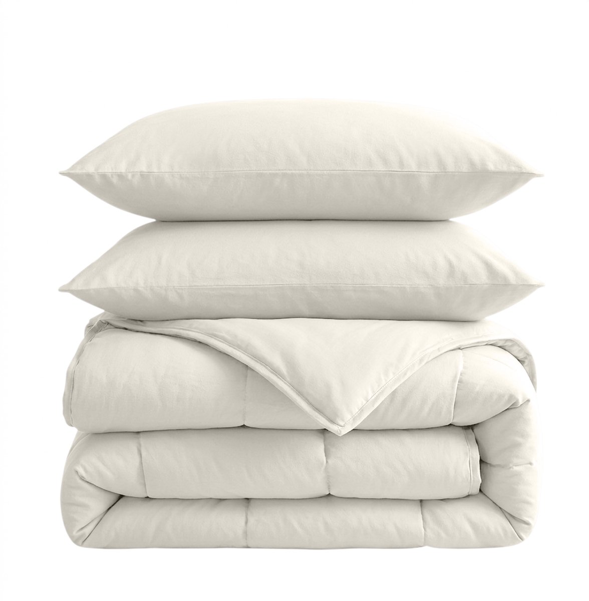 Sleeptime 2 in 1 Dekbed - Dekbed zonder Overtrek Inclusief Kussenslopen - 200x200 - Creme