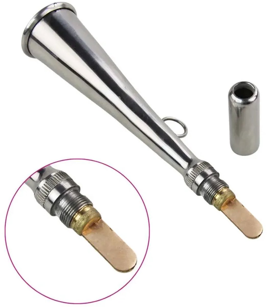 Windie RVS Misthoorn 120 dB – 17 cm – Incl. Nekkoord – Signaalhoorn voor Boot & Zeilwedstrijden