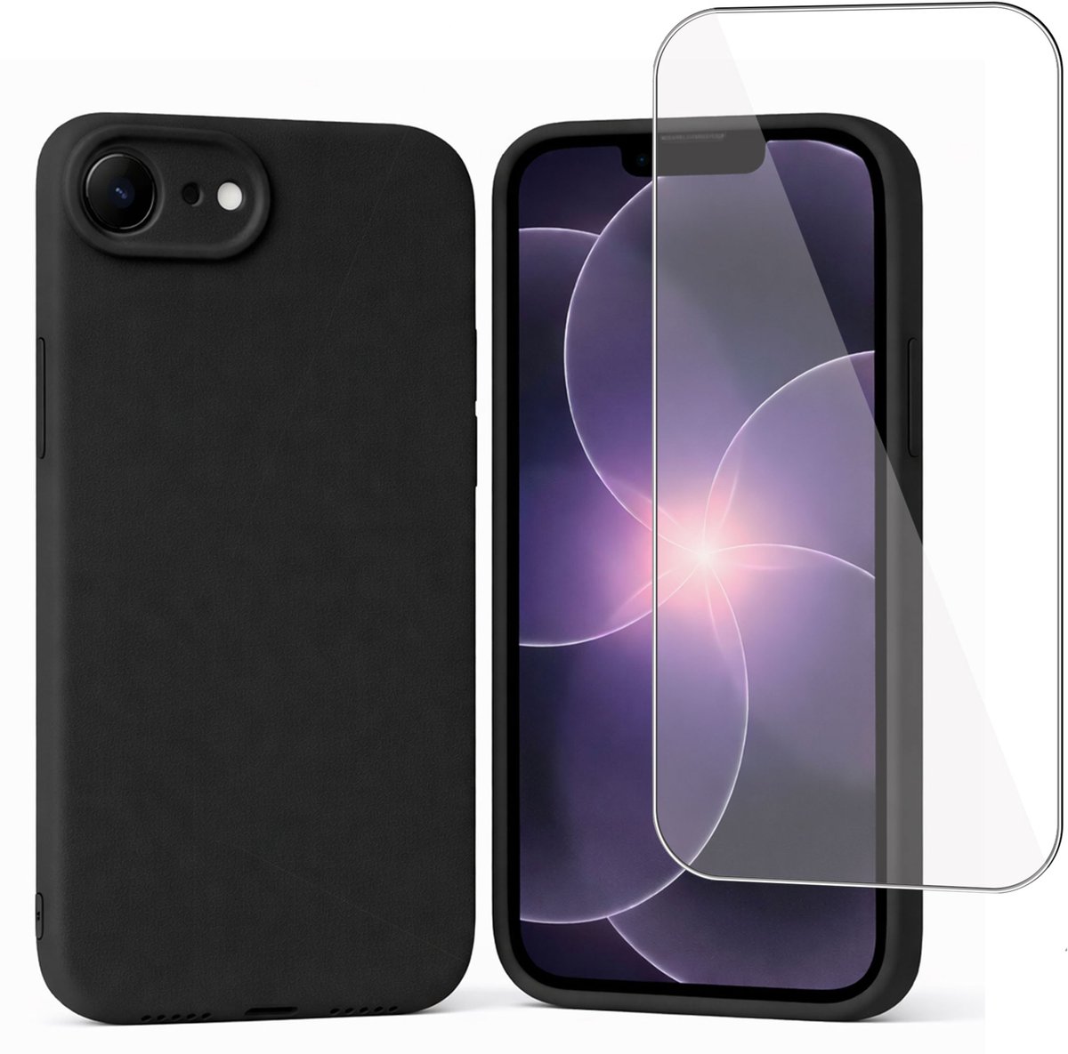 ChiGuard Hoesje & Screenprotector geschikt voor iPhone 17e – Case - Zwart
