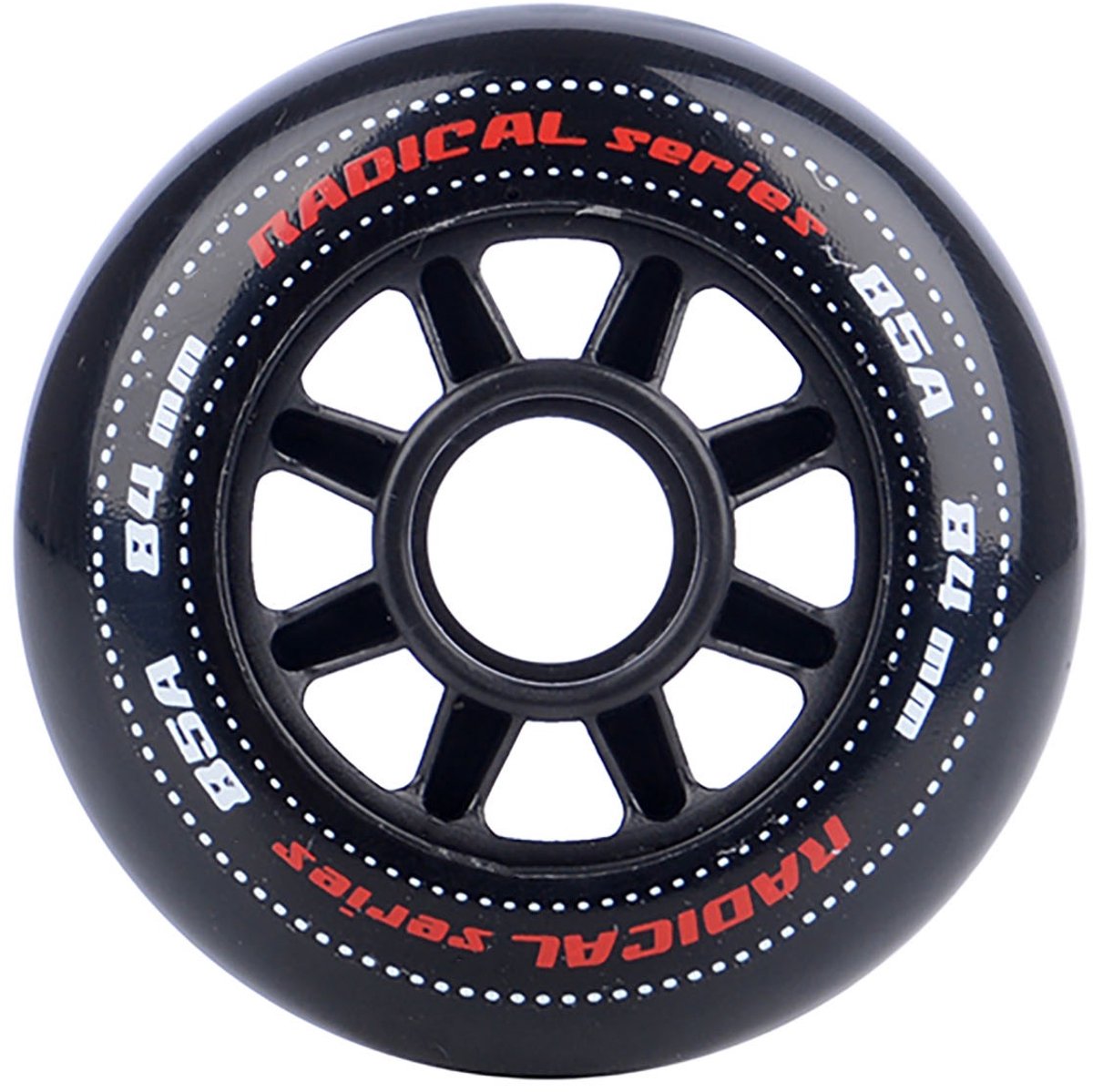 Tempish Radical Wielen voor Skeelers Inline Skates 84 mm 85A – 4 Stuks Zwart