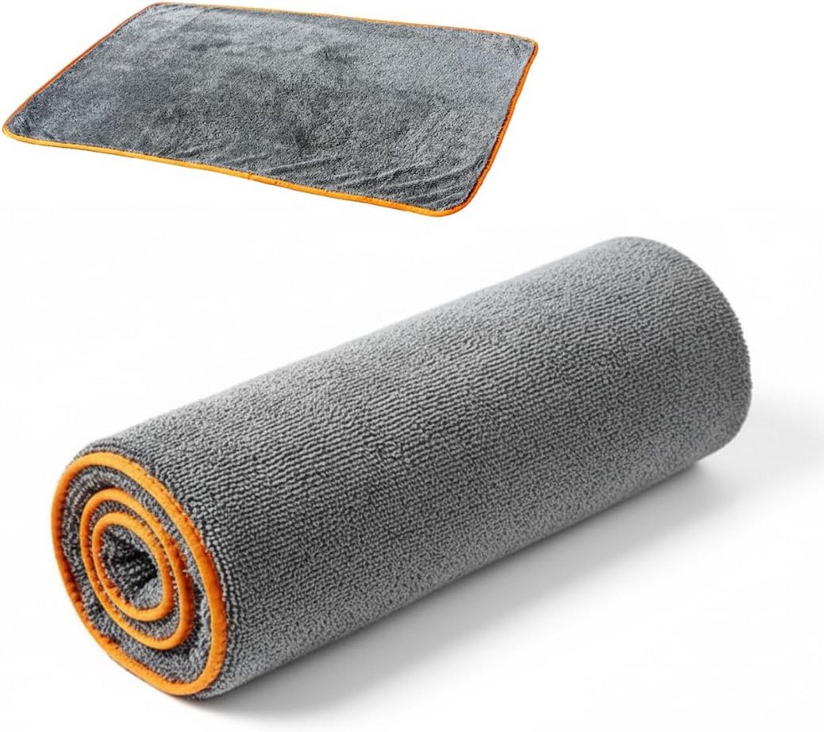 Autodroogdoek - Reinigingsdoek - Auto Drogen - Dubbelzijdig Microvezel - 60 x 90 cm - Grijs