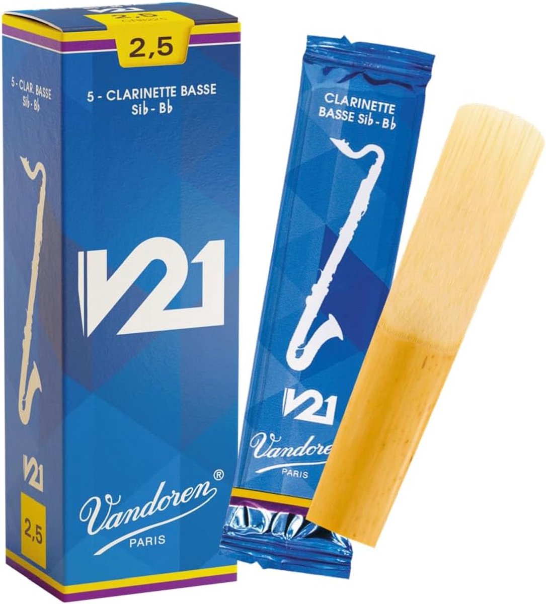 Basklarinet Riet - V21 Riet - Muziek Maken - Conische Snede - Gauge 2.5 - Naturel