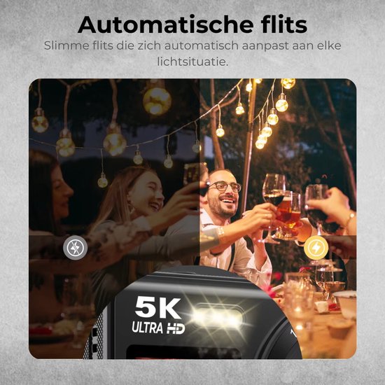 Mensen die proosten tijdens een avondfeest met de automatische flitser van de 5K digitale camera.