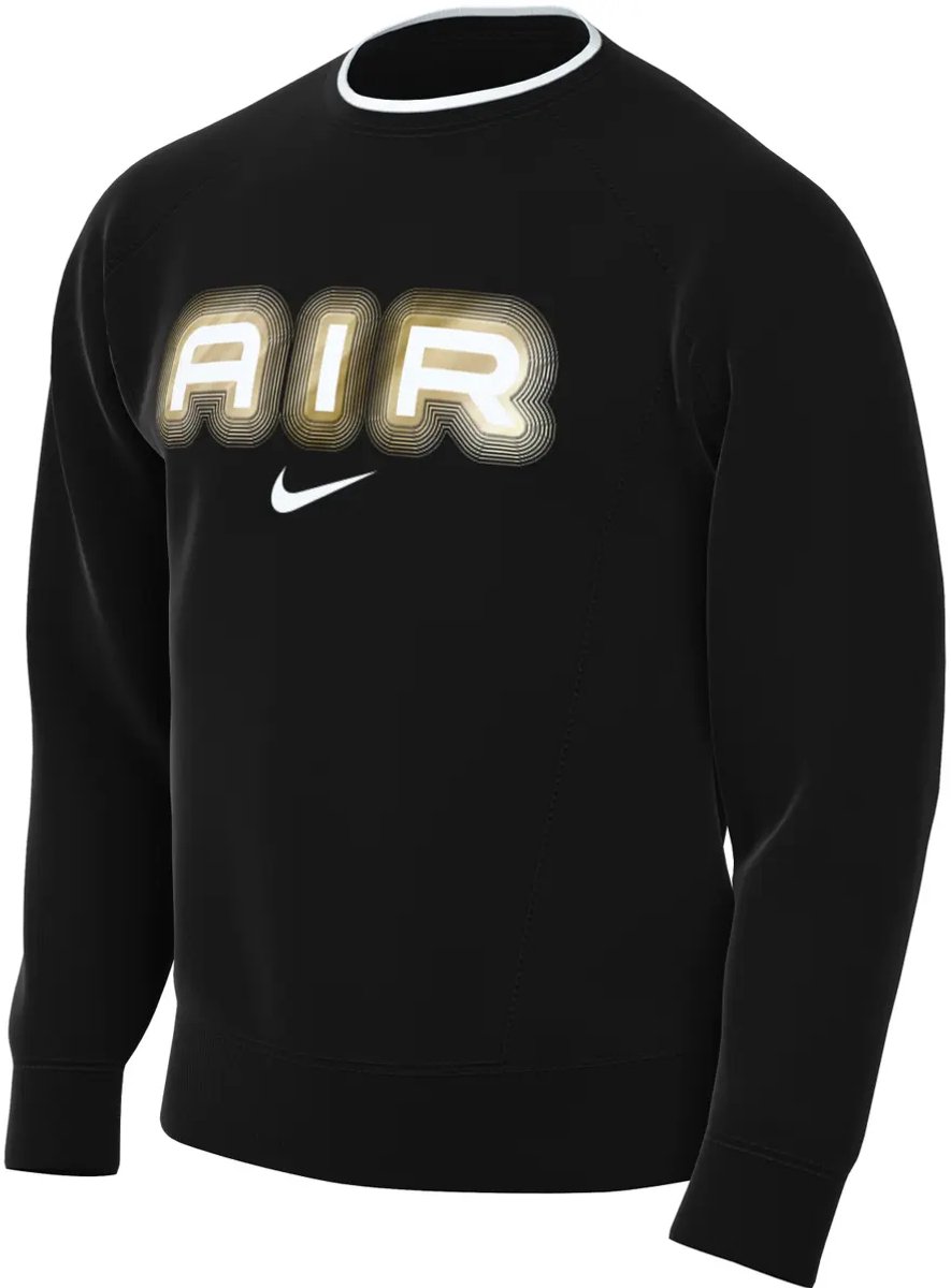 Nike Sportswear Swoosh Air Fleece Sweatshirt Trui Unisex S Zwart