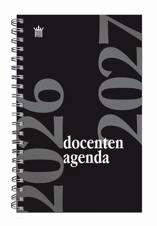 Ryam | Docenten agenda | 2026/2027 | Spiraal | 15 x 20 | 12 maanden | Zwart |