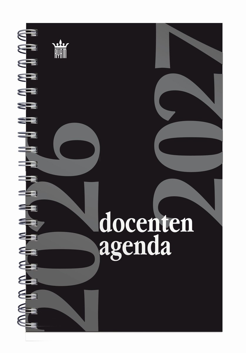 Ryam | Docenten agenda | 2026/2027 | Spiraal | 15 x 20 | 12 maanden | Zwart |