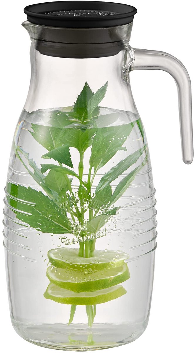 APS Old Fashioned karaf – 1,8 liter – glas – zeefdeksel