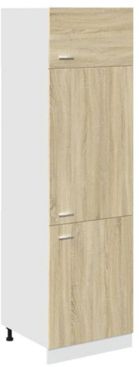 Ombouwkast voor koelkast Lyon 60x57x207 cm bewerkt hout sonoma eikenkleurig