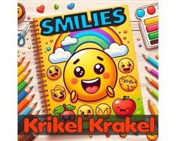 Malboek Smilies - Lachende gezichten - Kinderen uitnodigen - Meer dan 30 motieven - 21 x 21 cm