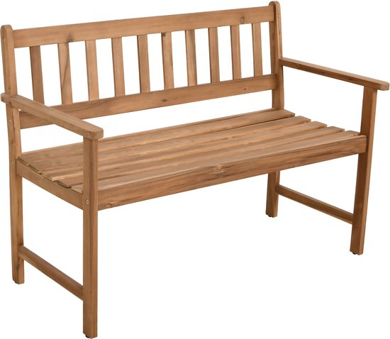 Mano - Tuinbank 122 cm – FSC 100% Acaciahout – 2-Zits – Natuurlijk Geolied – Houten Buitenbank